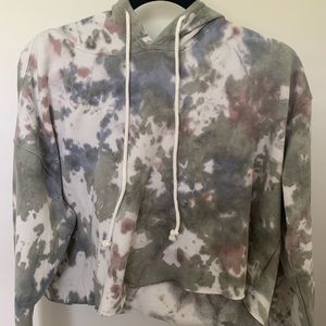 Target Wild Fable Brand Cropped Tie- Dye Hoodie
